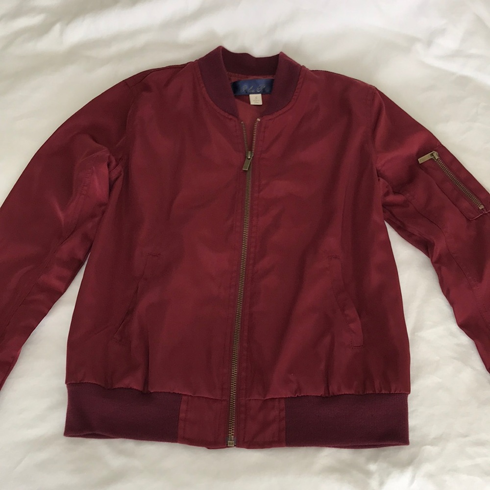 Blue Rain Bomber Jacket